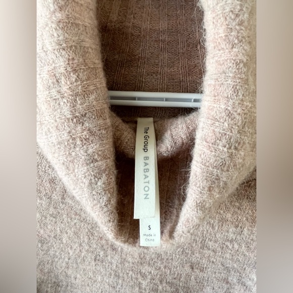 Aritzia The Group Babaton Plutarch Sweater Dusty Rose SM Wool/Alpaca Cowl Neck - Picture 7 of 11